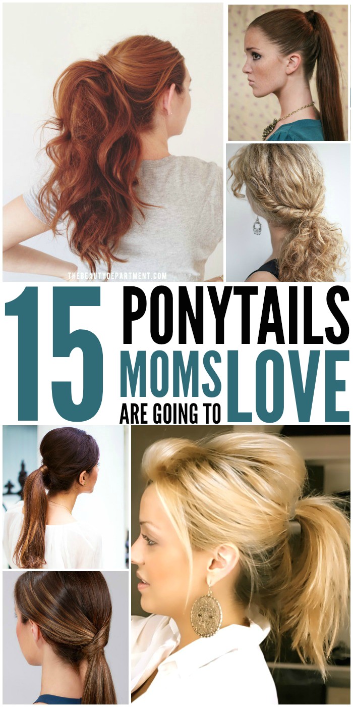 15 cute quick ponytails for mom