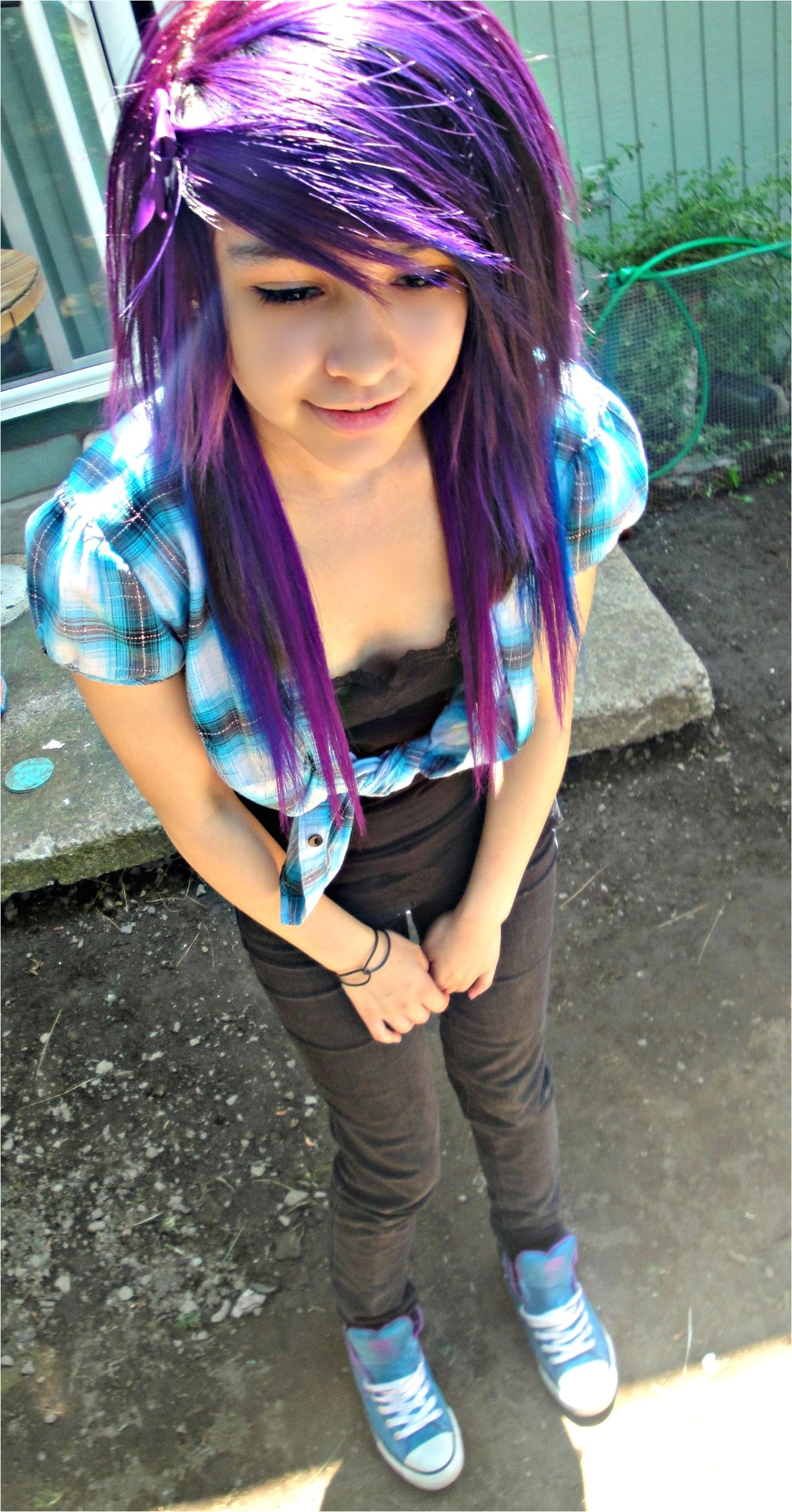 Emo Purple Scene Hair