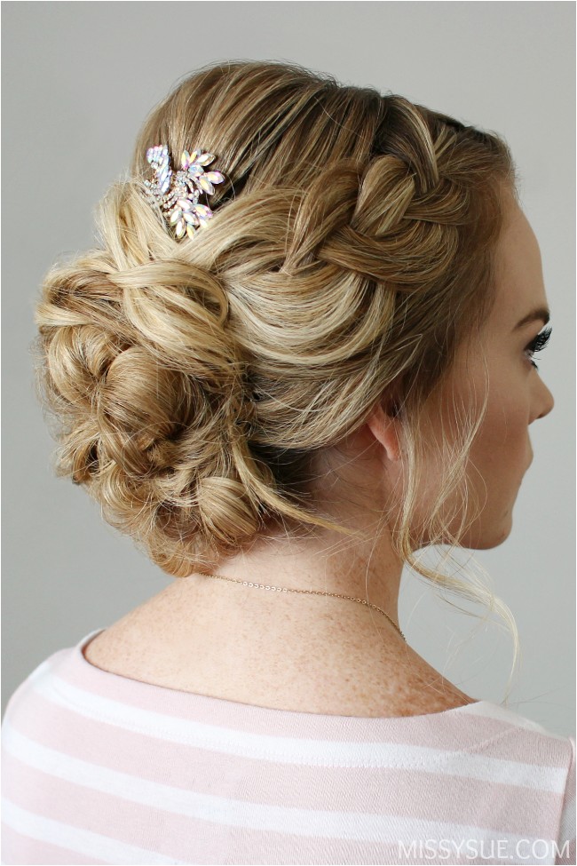 braid embellished updo