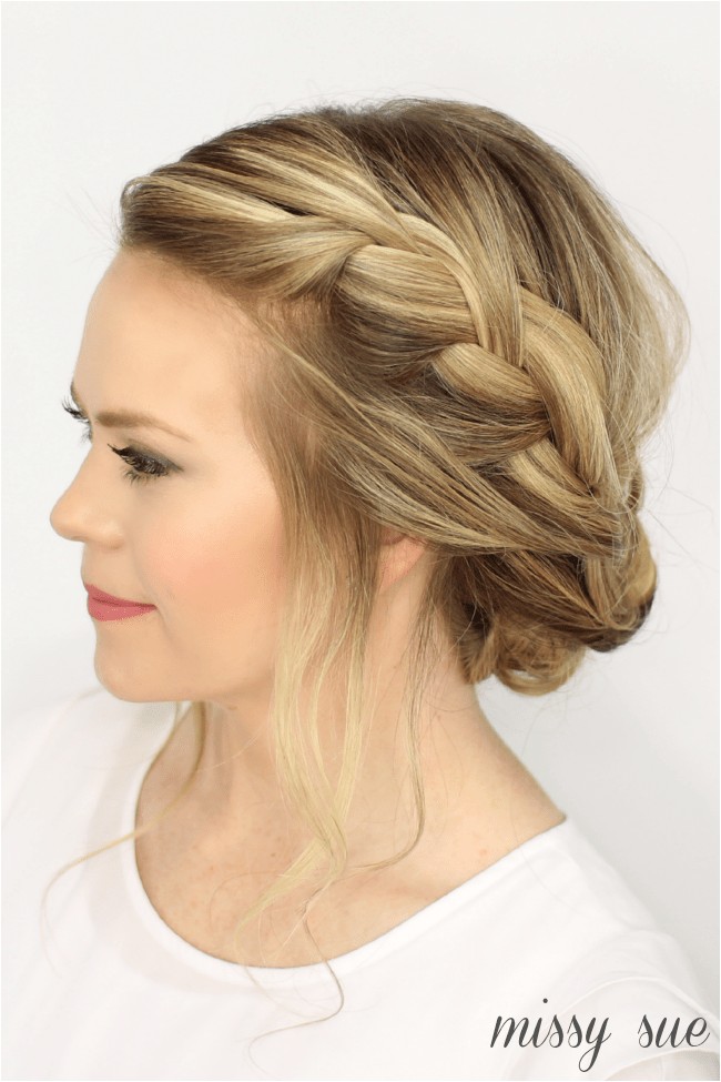 fancy french braid updo