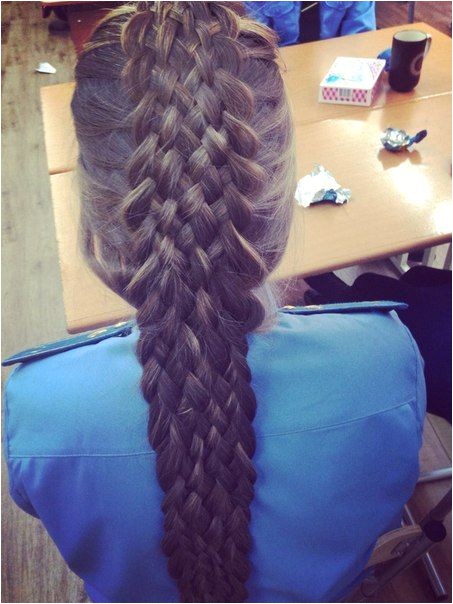 fishtail braid with weave