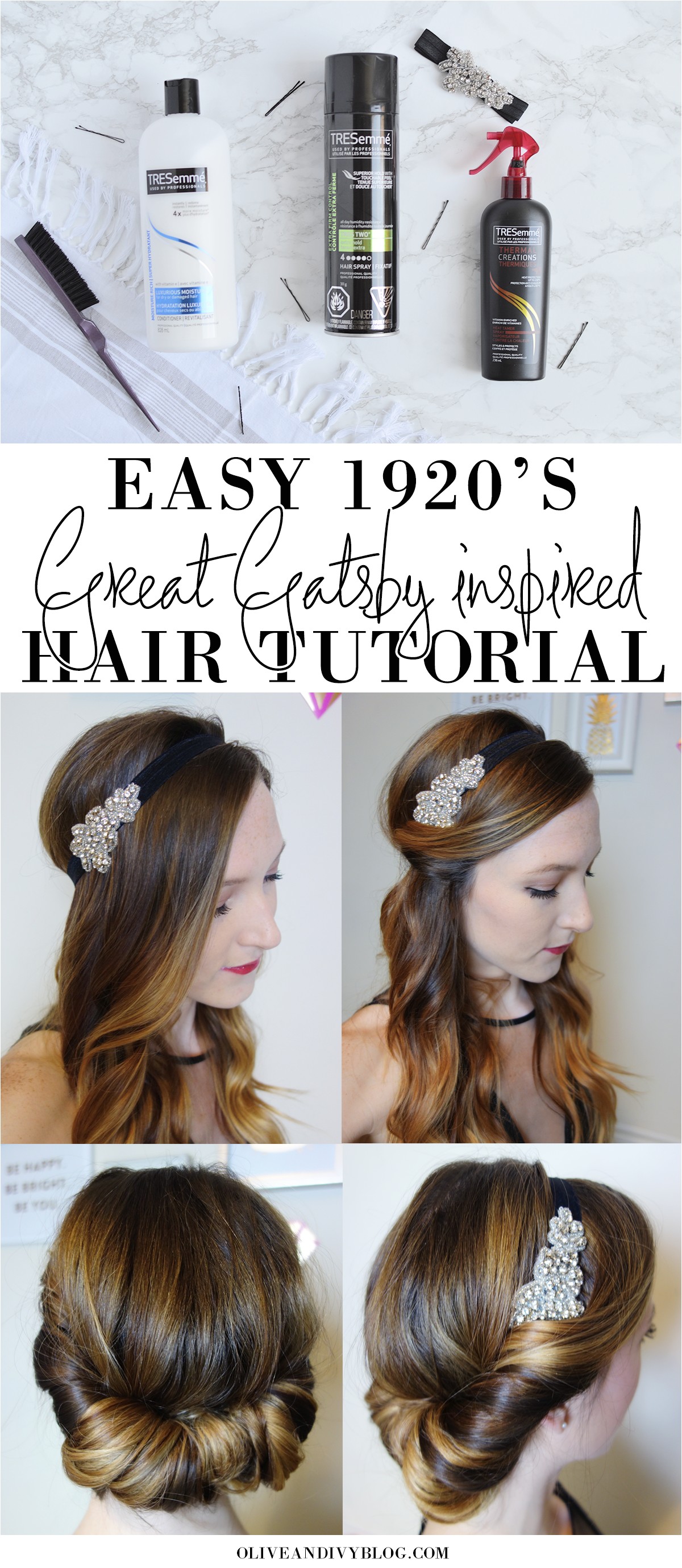 Easy 1920 s Great Gatsby hair tutorial AD