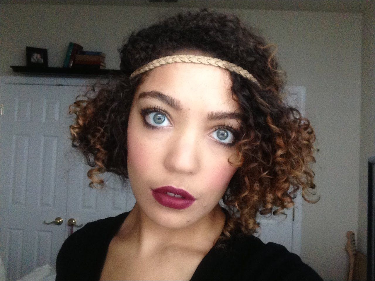 Flapper Inspired Hairstyle on Naturally Curly Hair