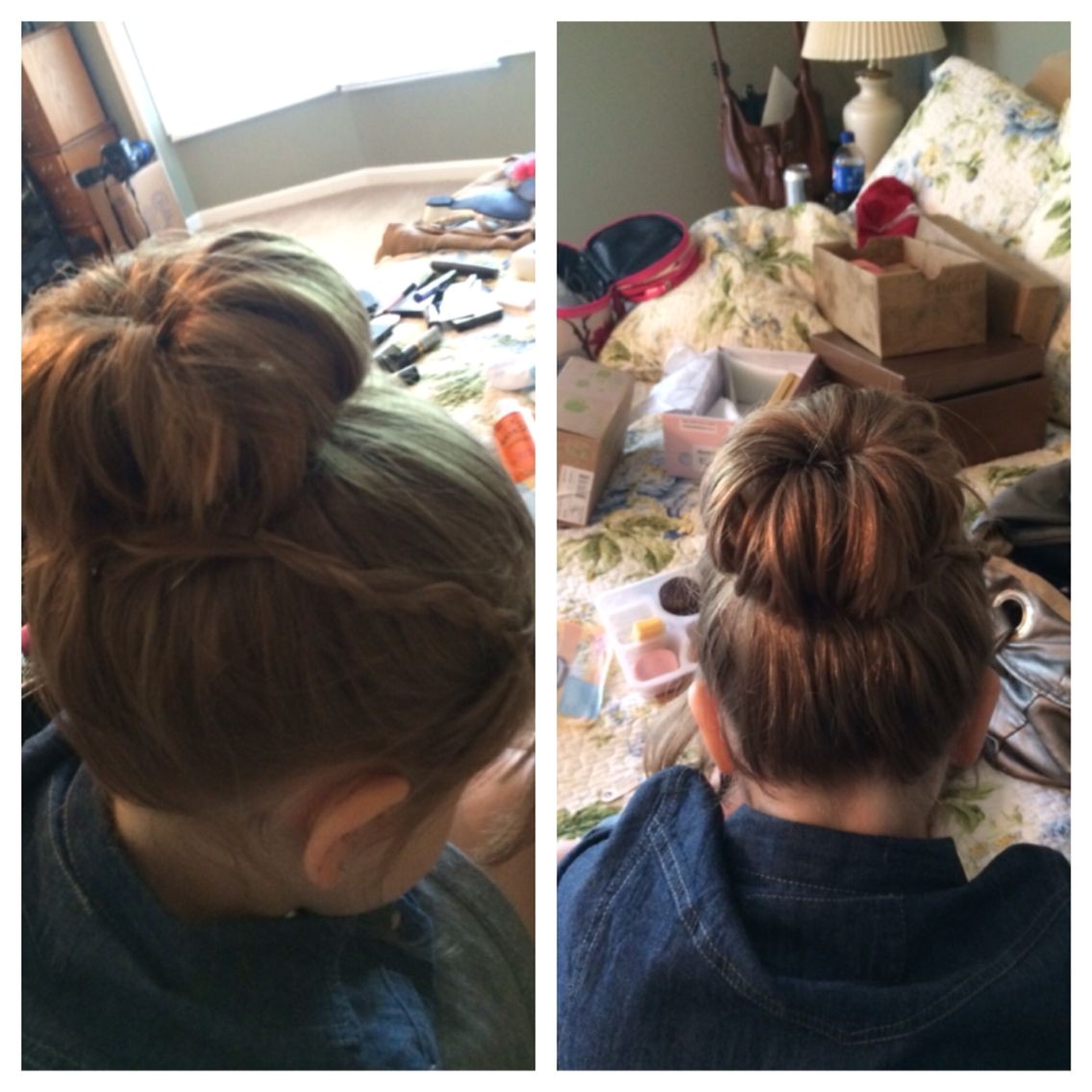 Flower girl Updo Bun Braid