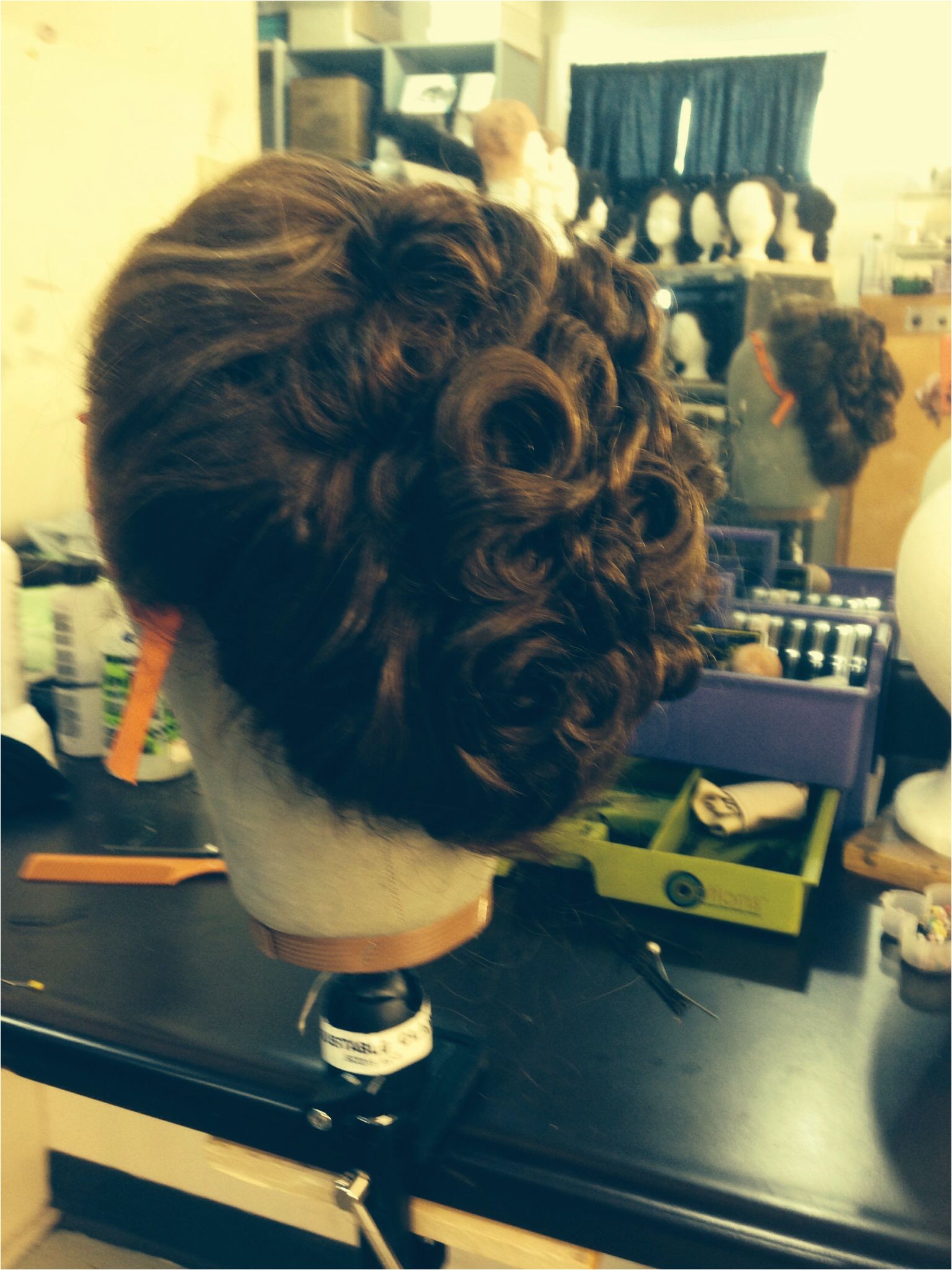 Curly Gibson girl updo