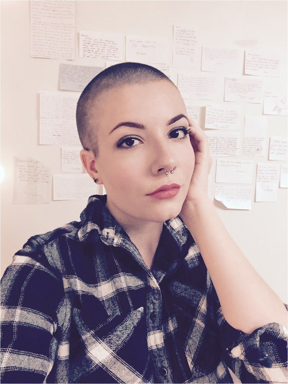 I shaved my head Check out my journey on my new page hidden graces tumblr Beautiful lady