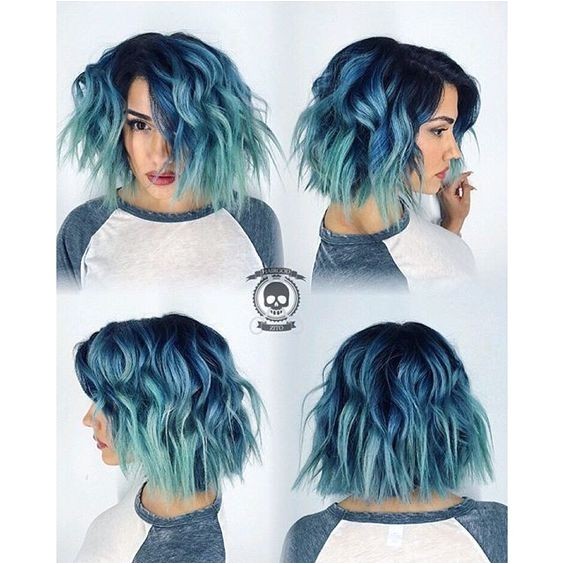 intriguing blue hairstyles color ideas