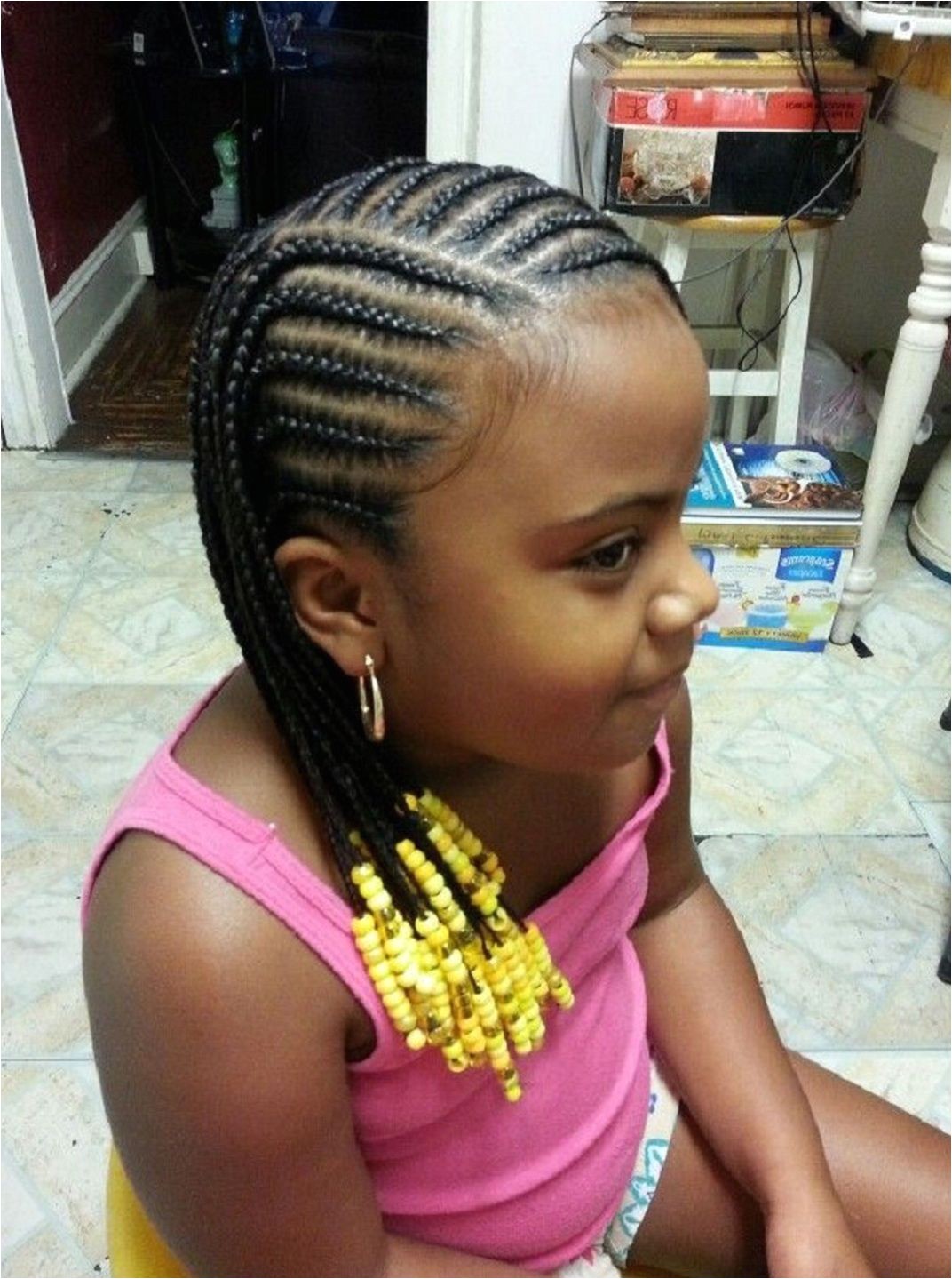 Little Girl Natural Hairstyles Cornrow