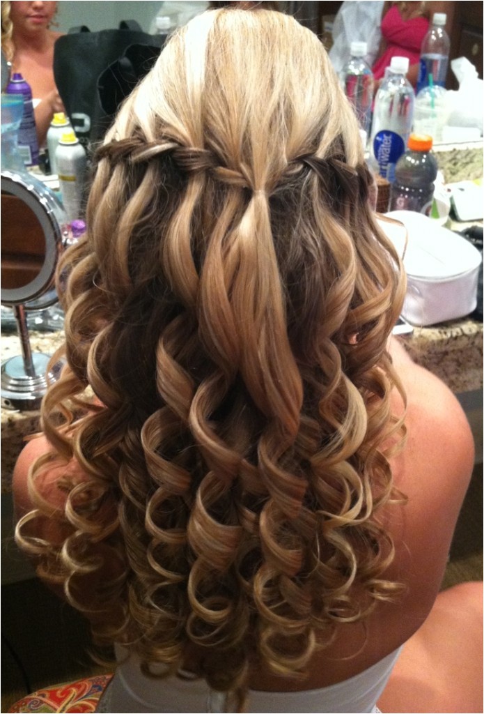 curly hairstyles for prom half up half down twist 2015 step by step