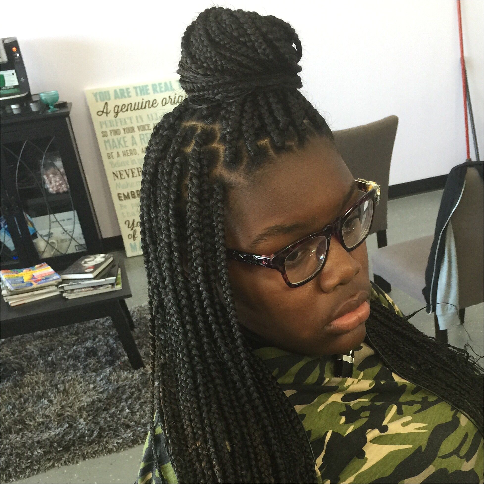 Medium sized box braids