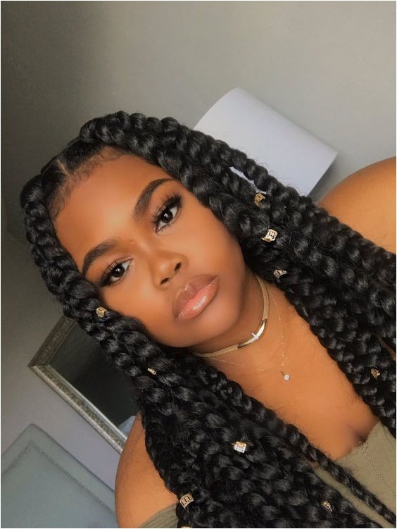 jumbo box braids styles