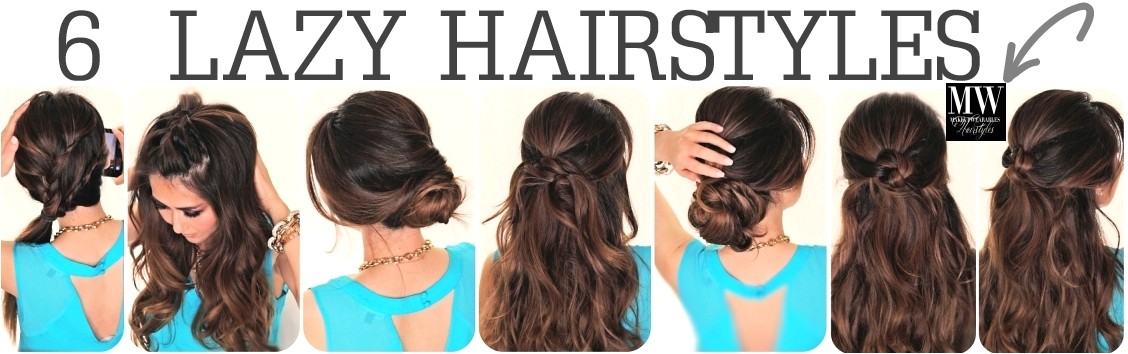 6 lazy hairstyles hair tutorial
