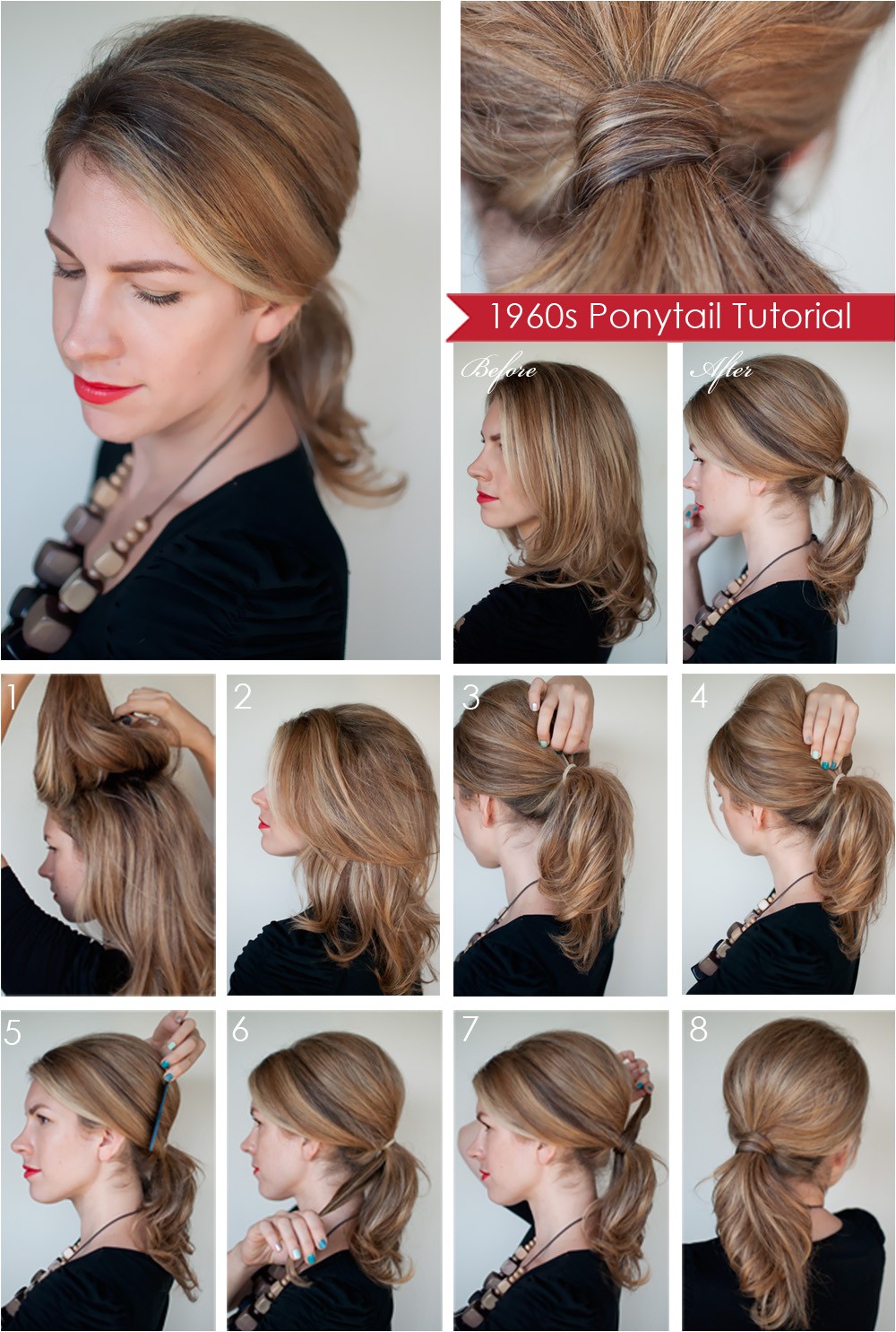 hairstyle how to create a 1960s style ponytail