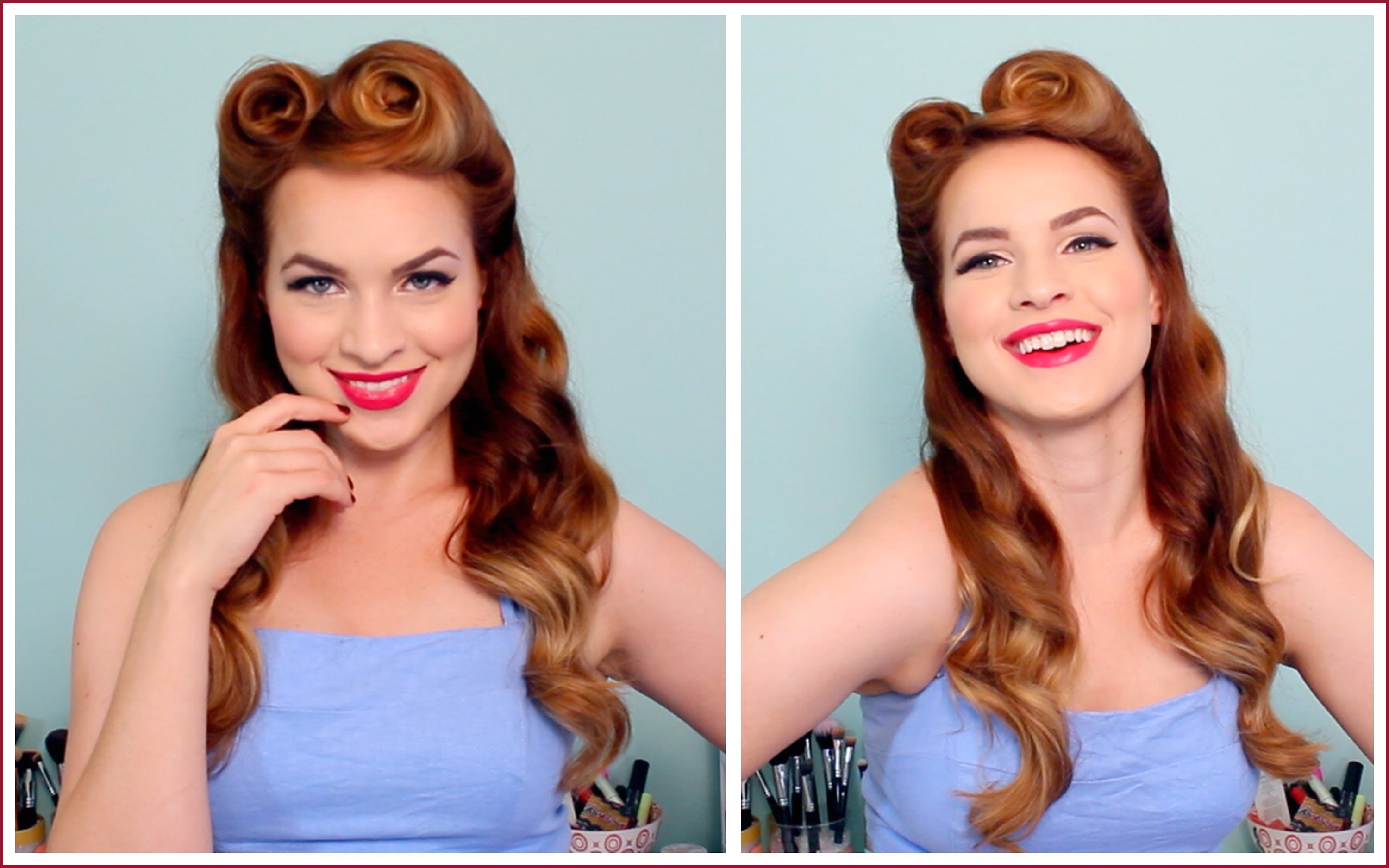 How to Do 1950s Hairstyles for Long Hair 1940 S 50 S Pinup Hair and Makeup