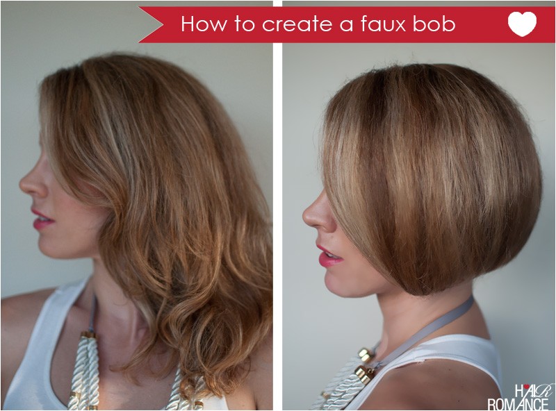hair tutorial how to create a faux bob