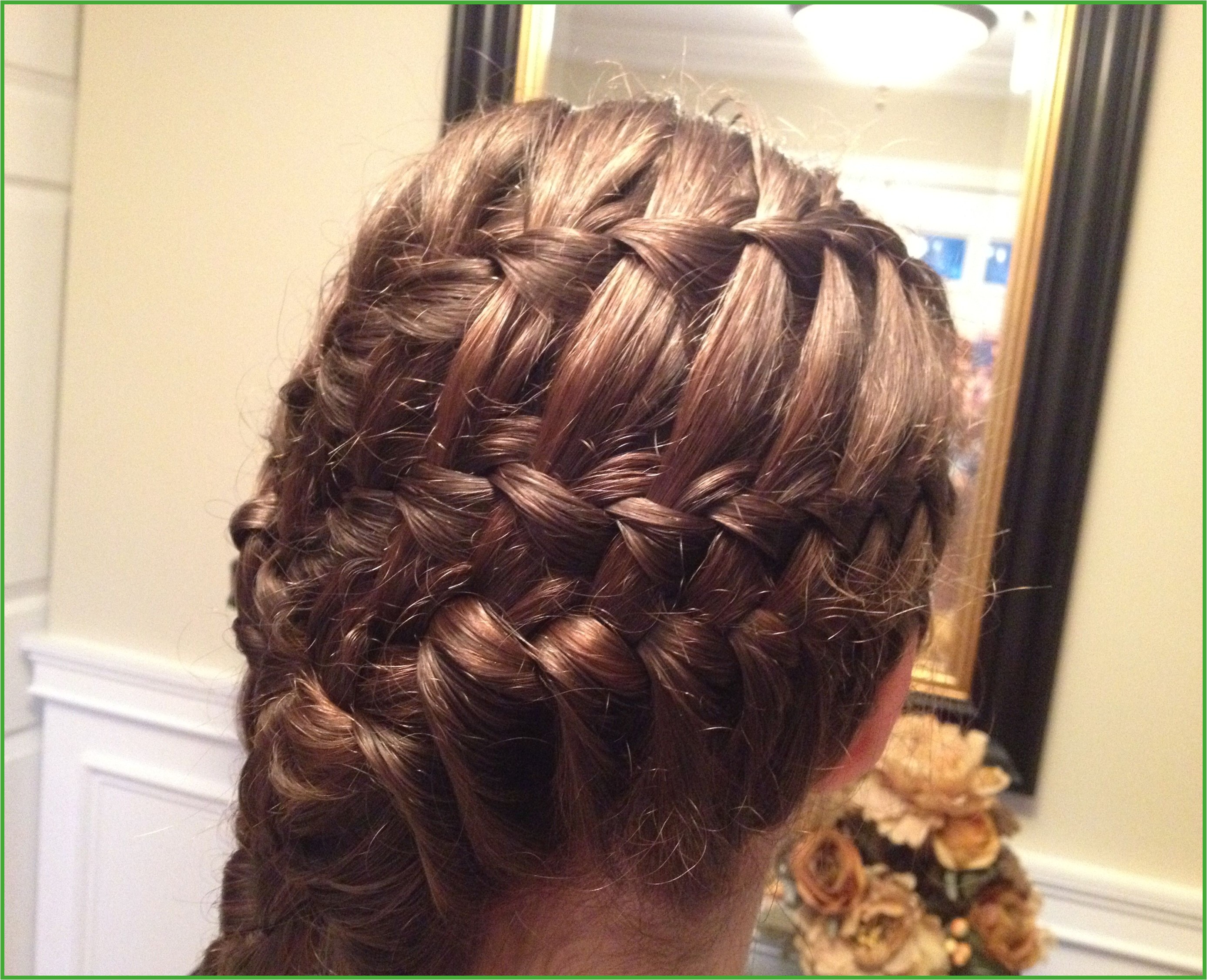 Two waterfall braids and a normal French braid at the bottom going into a five strand