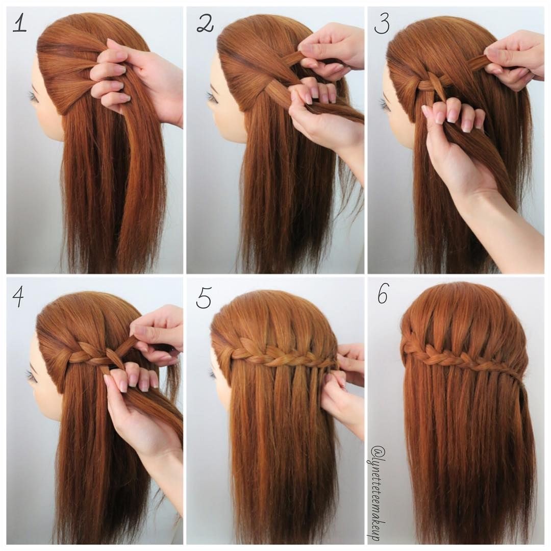 “Three Strand Waterfall Braidsâ¤ Check out the steps below 1 Divide into 3 equal section 2 Cross left section on the middle section then cross right…”