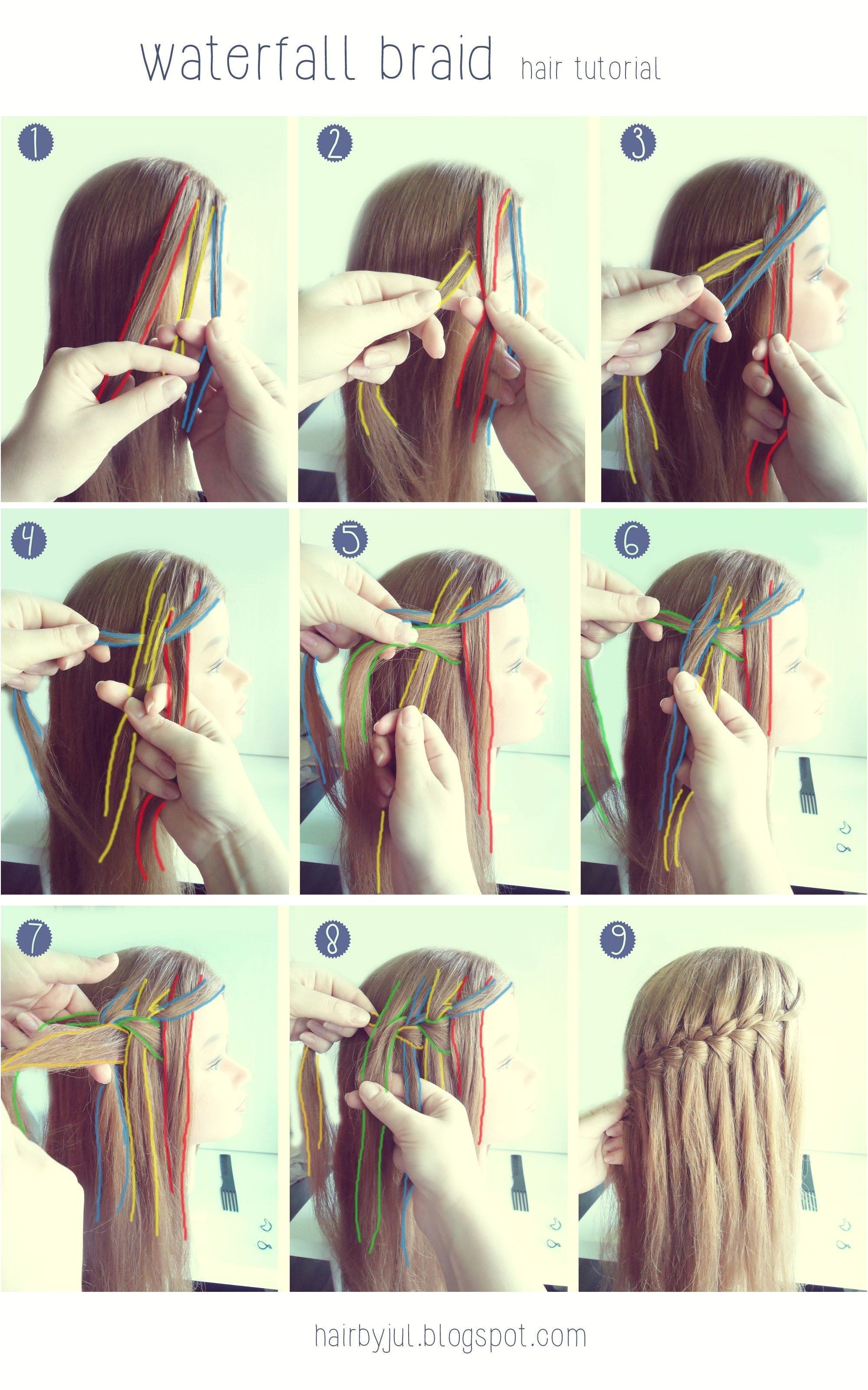 waterfall braid hair tutorial HairBraiding BraidTutorials click for more