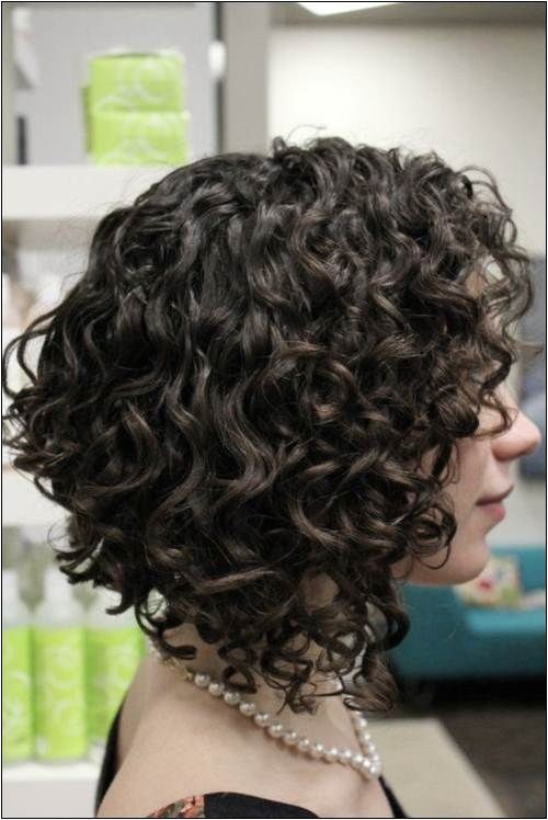 curly inverted bob haircut