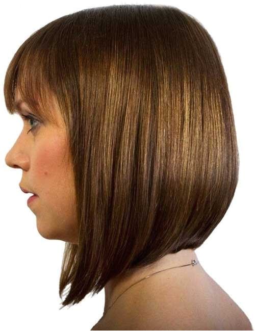 long aline haircut with bangs