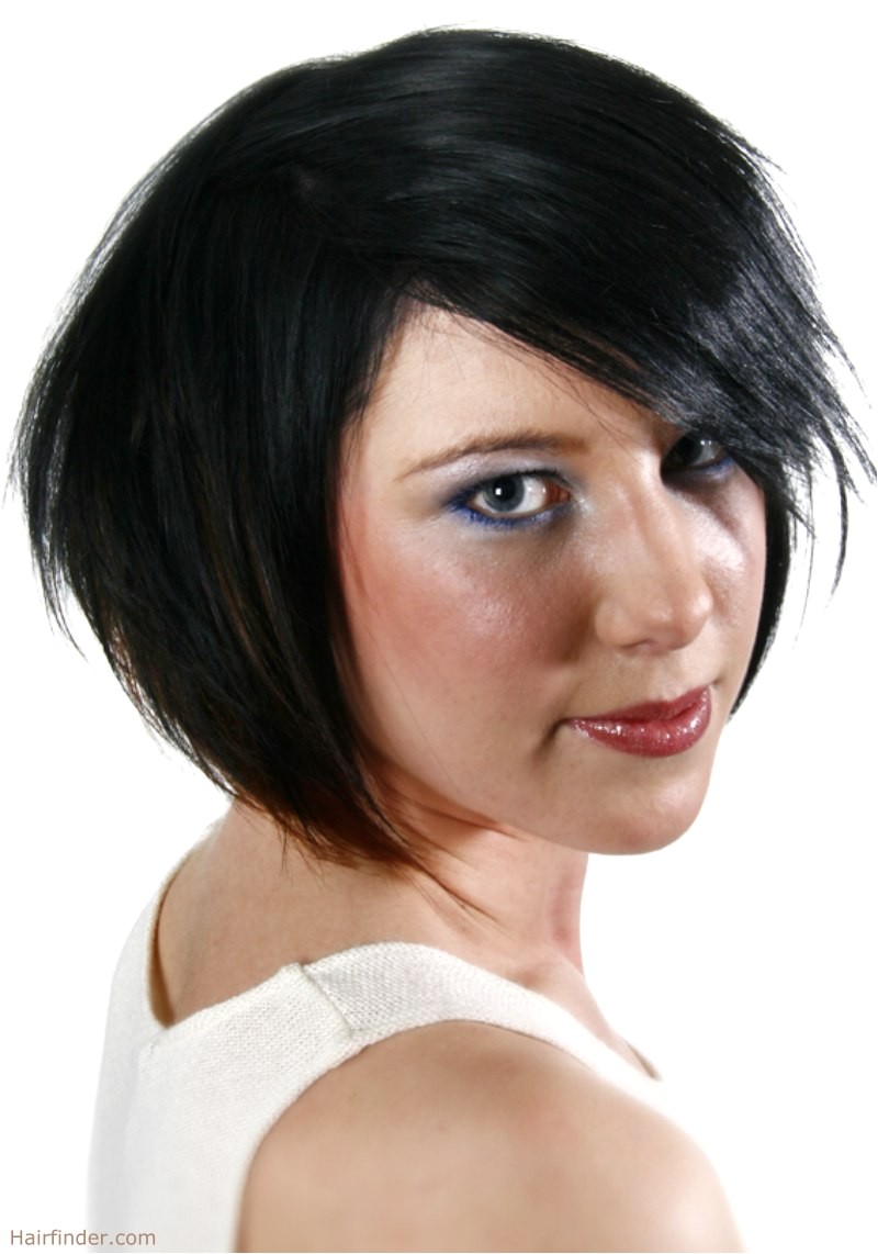 bob haircut with jagged edges