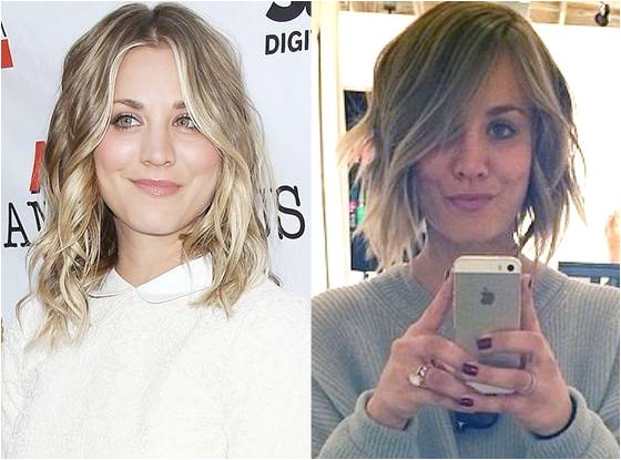 kaley cuoco s a choppy bob haircut take a look