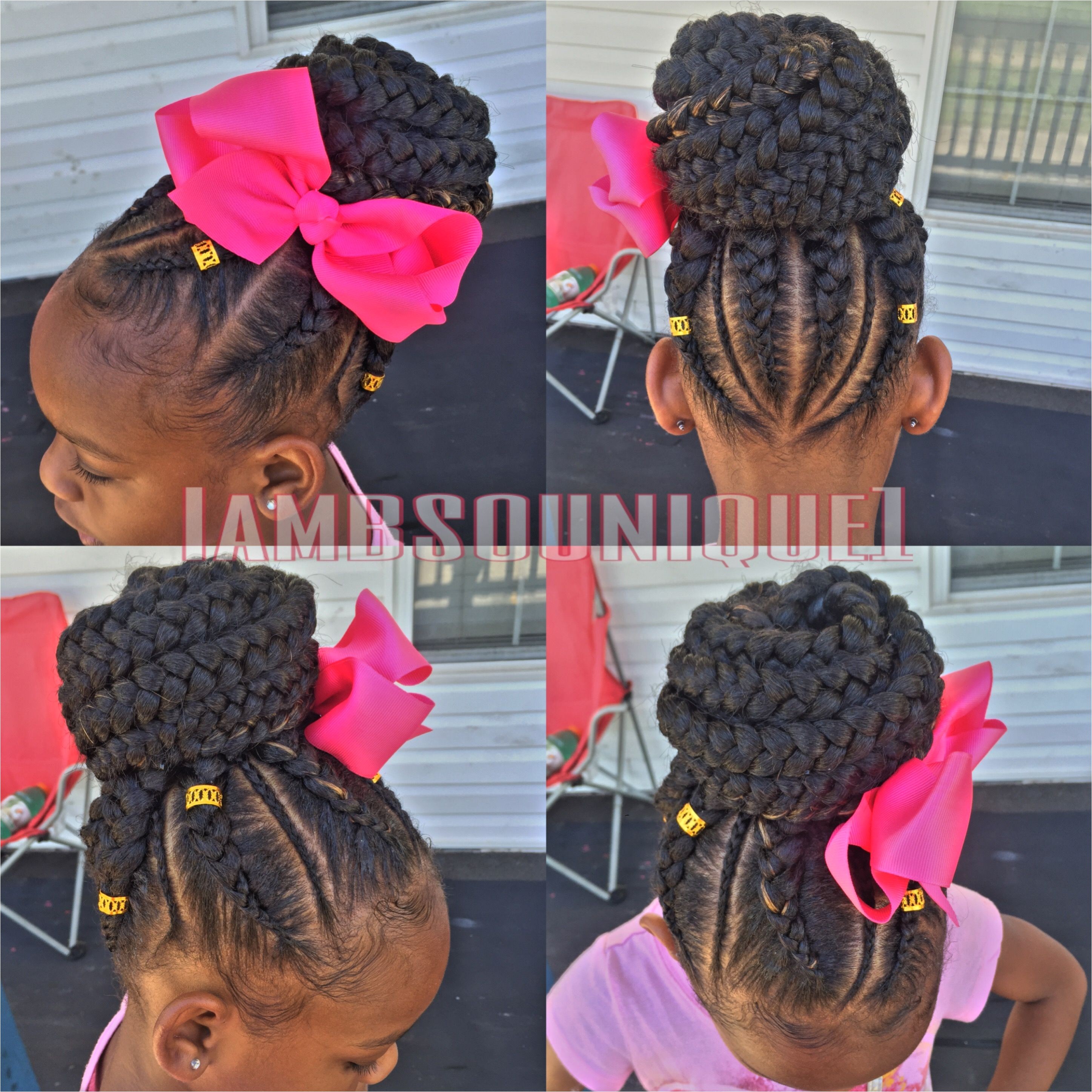 Kids feed in braids feed in updos