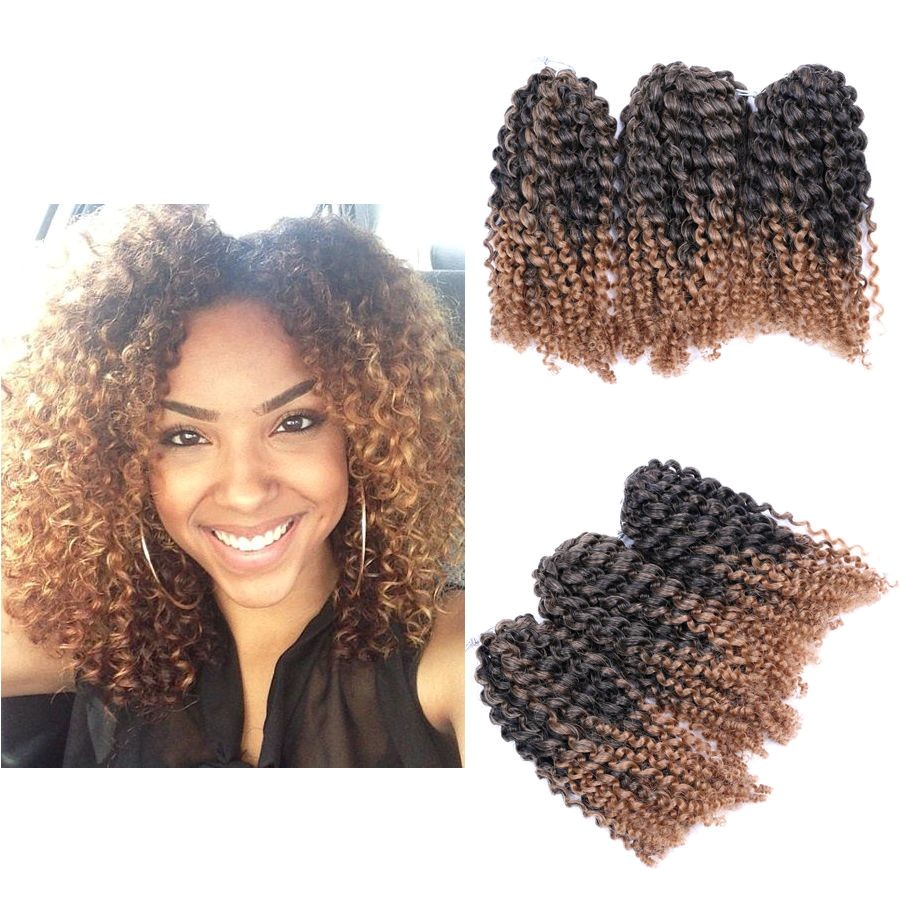 Crochet Styles Hair Inspirational 8" Ombre Afro Kinky Curly Crochet Braids Marlybob Braid Hair