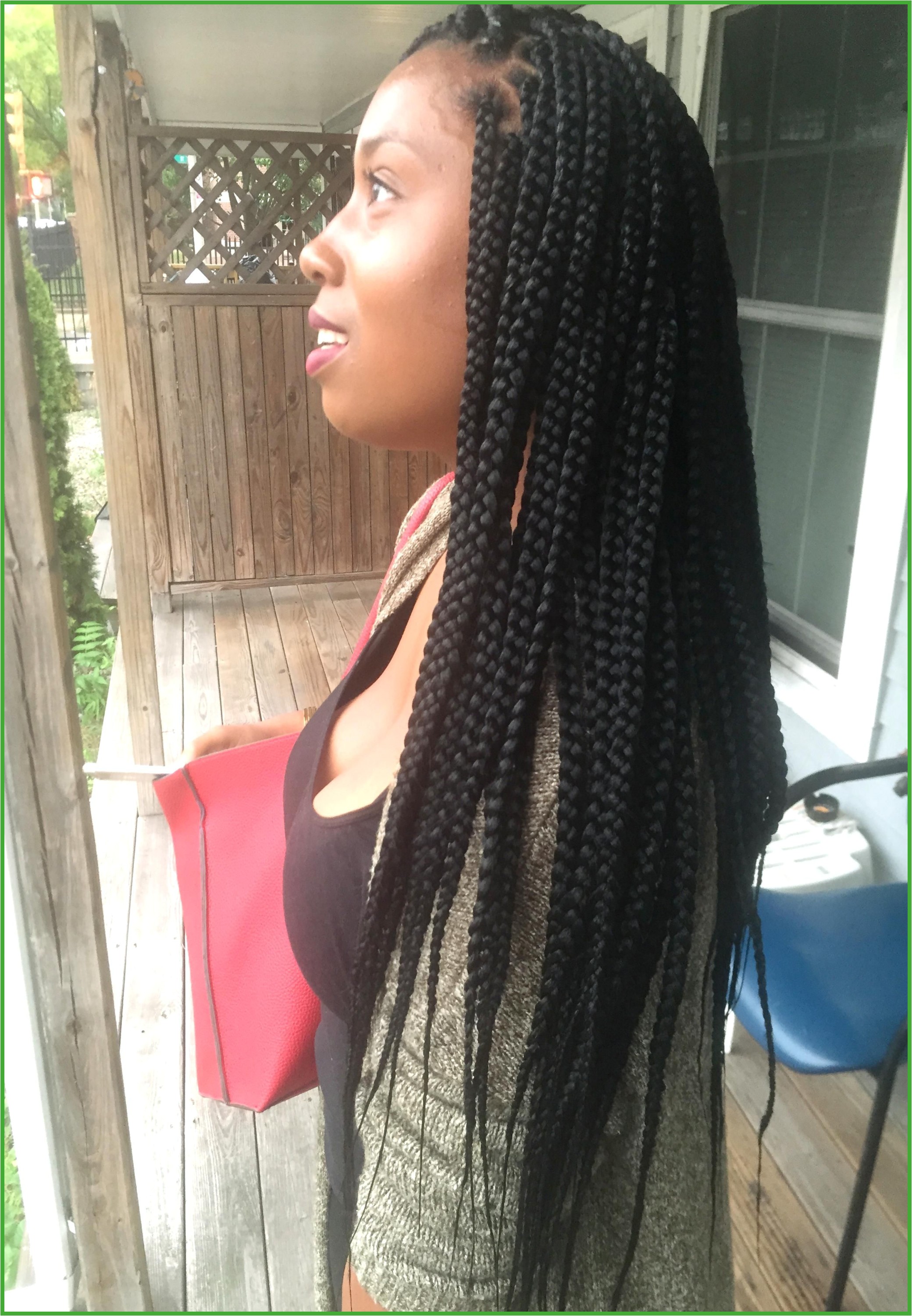 Medium waist length Box Braids 2448—3264