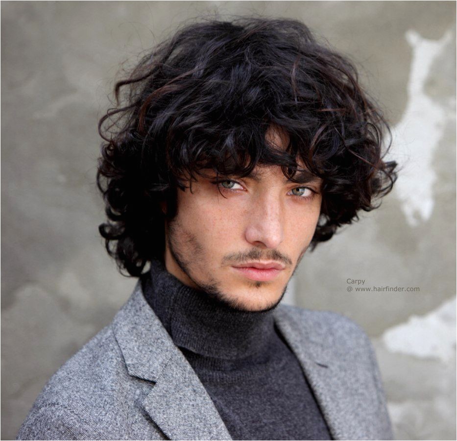 men hairstyles long curly