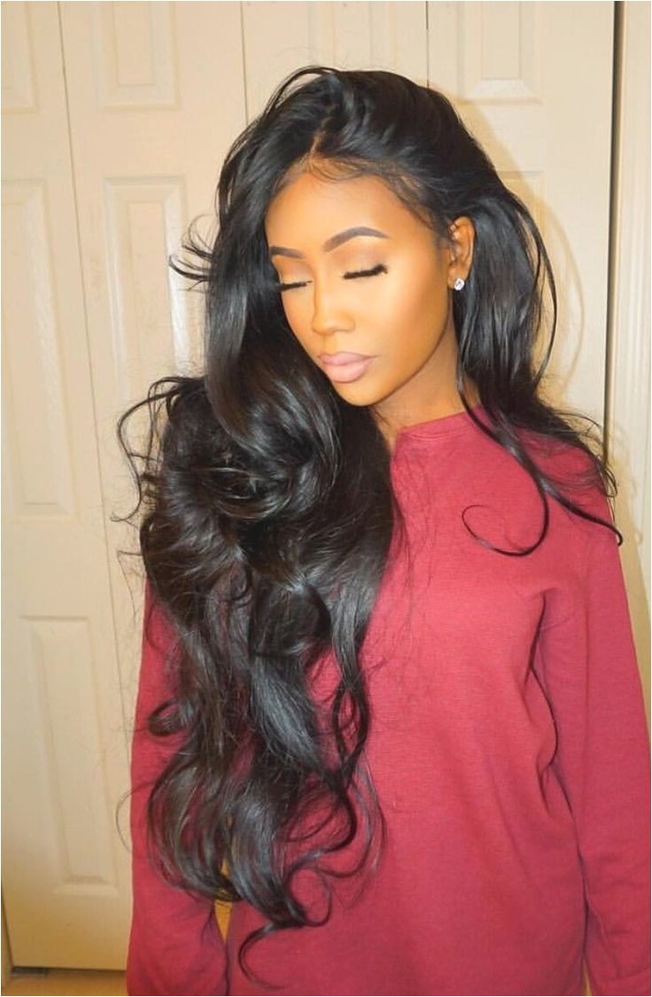 long wavy sew in hairstyles