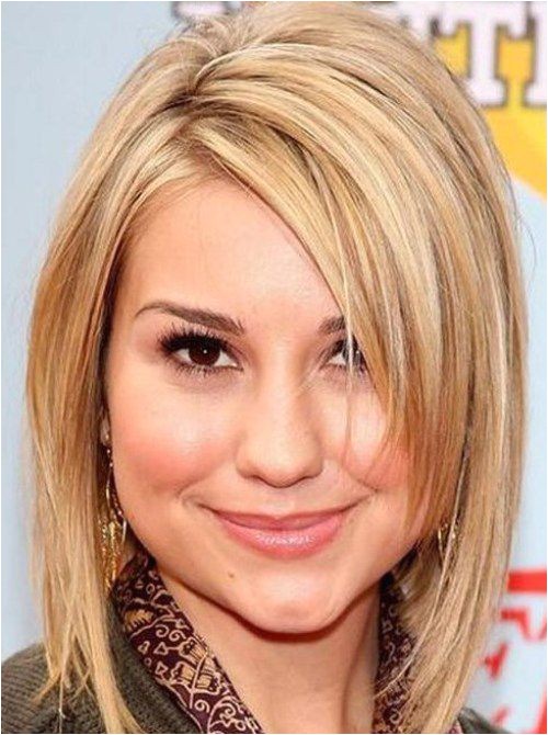 long asymmetrical bob short hairstyles for round faces 2014 with wispy layers and wispy bangs