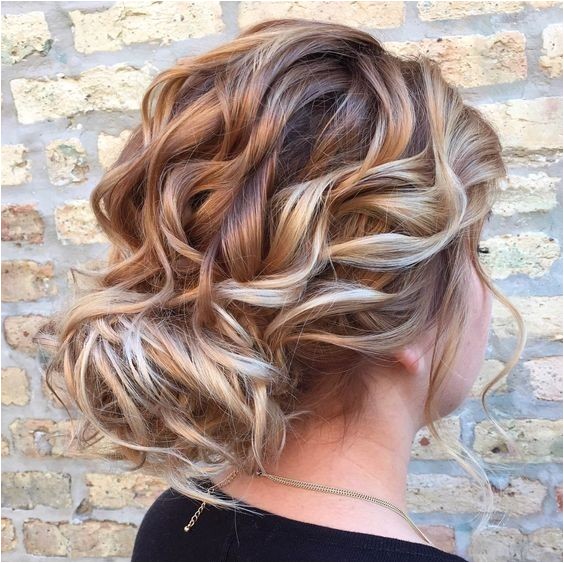 loose curly updo