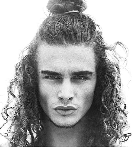 man bun hair style guide curly hair men