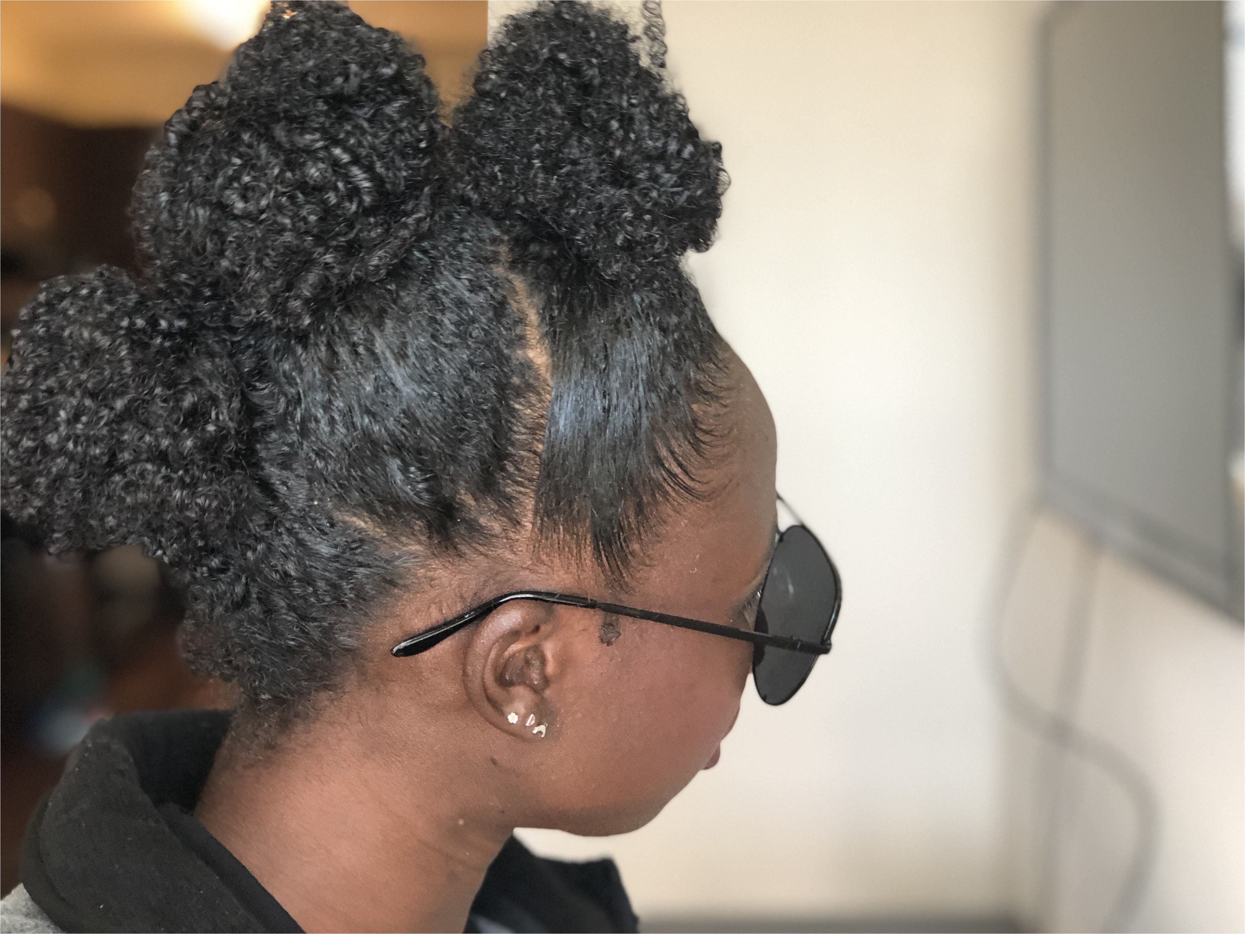 3 Bun Mohawk – GoldenEssential hair naturalhair curlyhair hairstyles protectivestyle