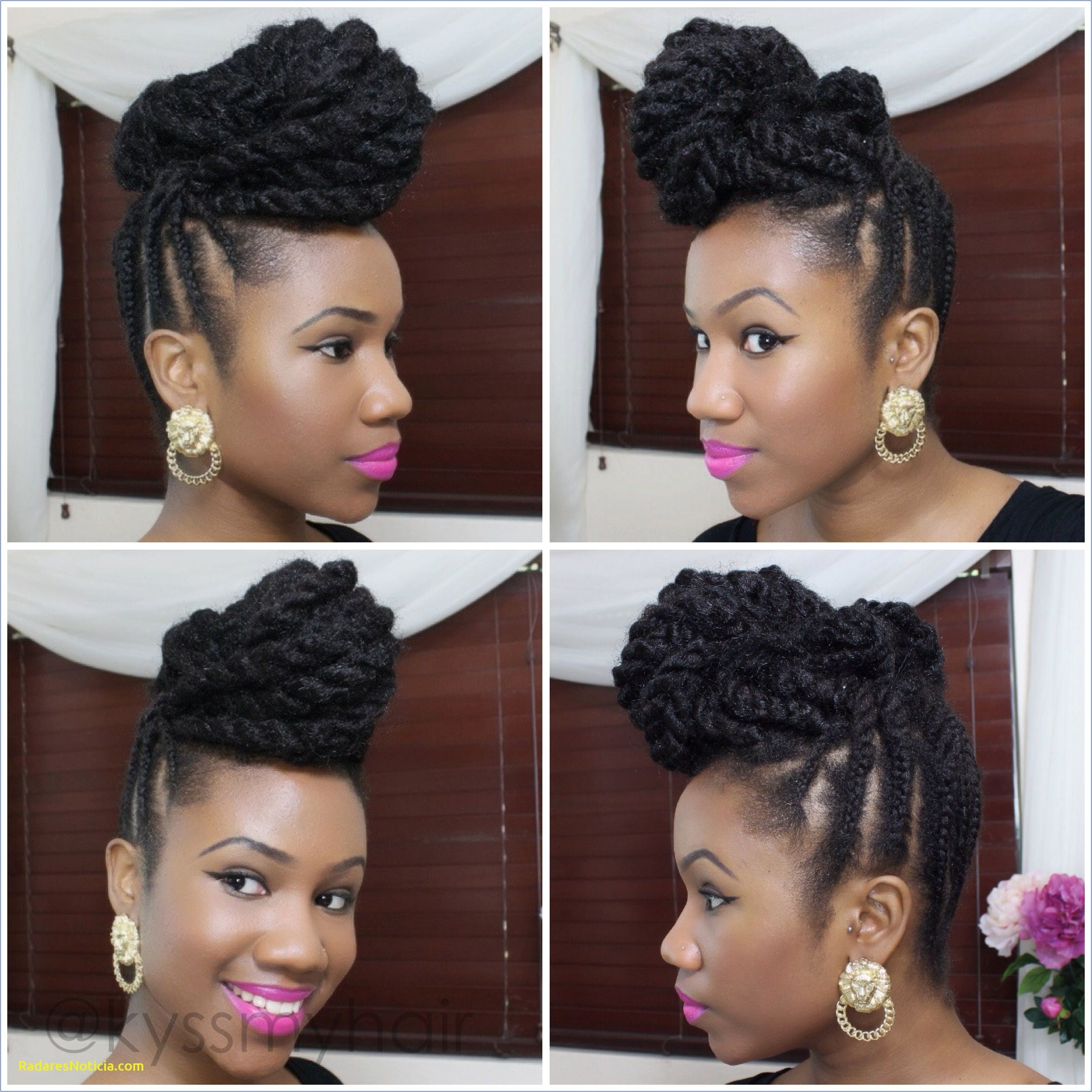 Braided Updo Hairstyles Braided Updo Natural Hair Using Marley Hair Kyss My Hair