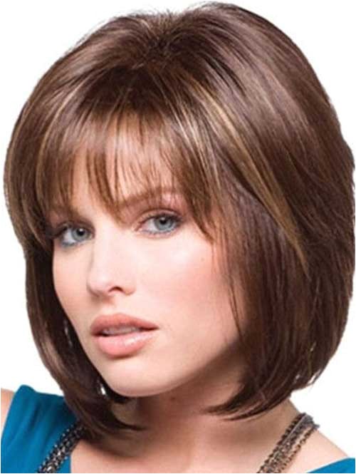 15 medium layered bob with bangs