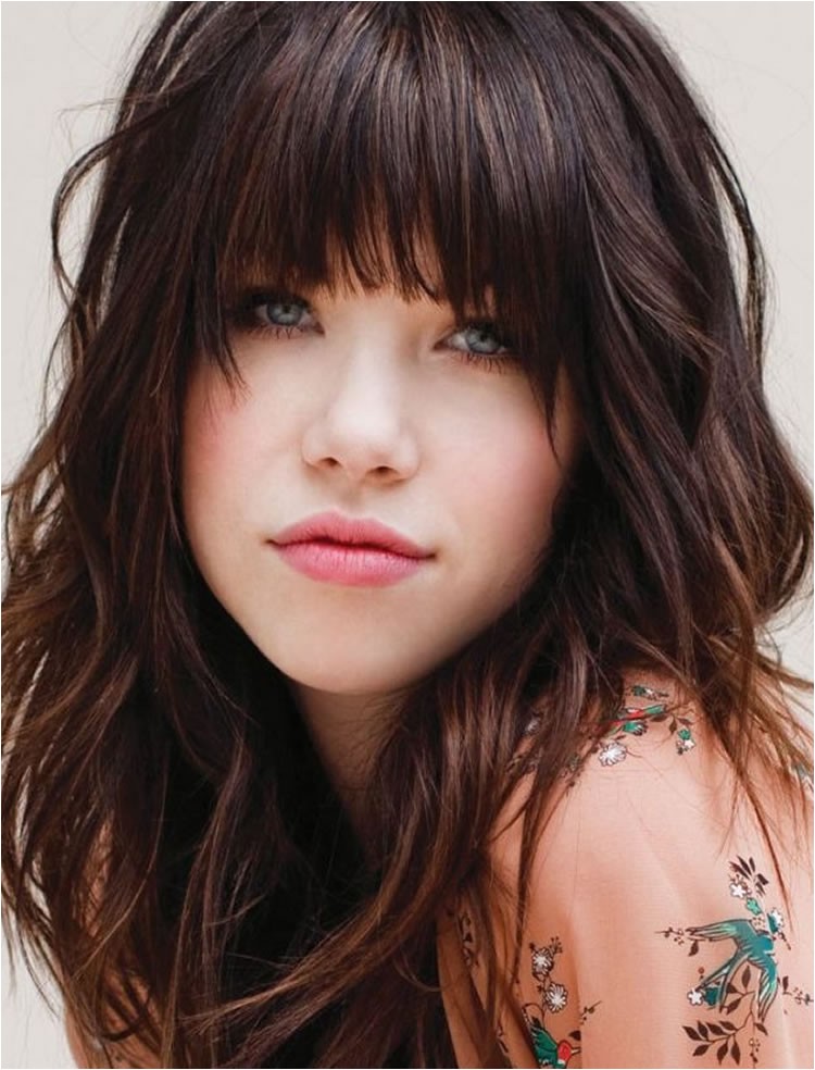 hairstyles with bangs for long round square faces