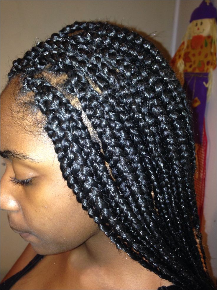 medium sized box braids