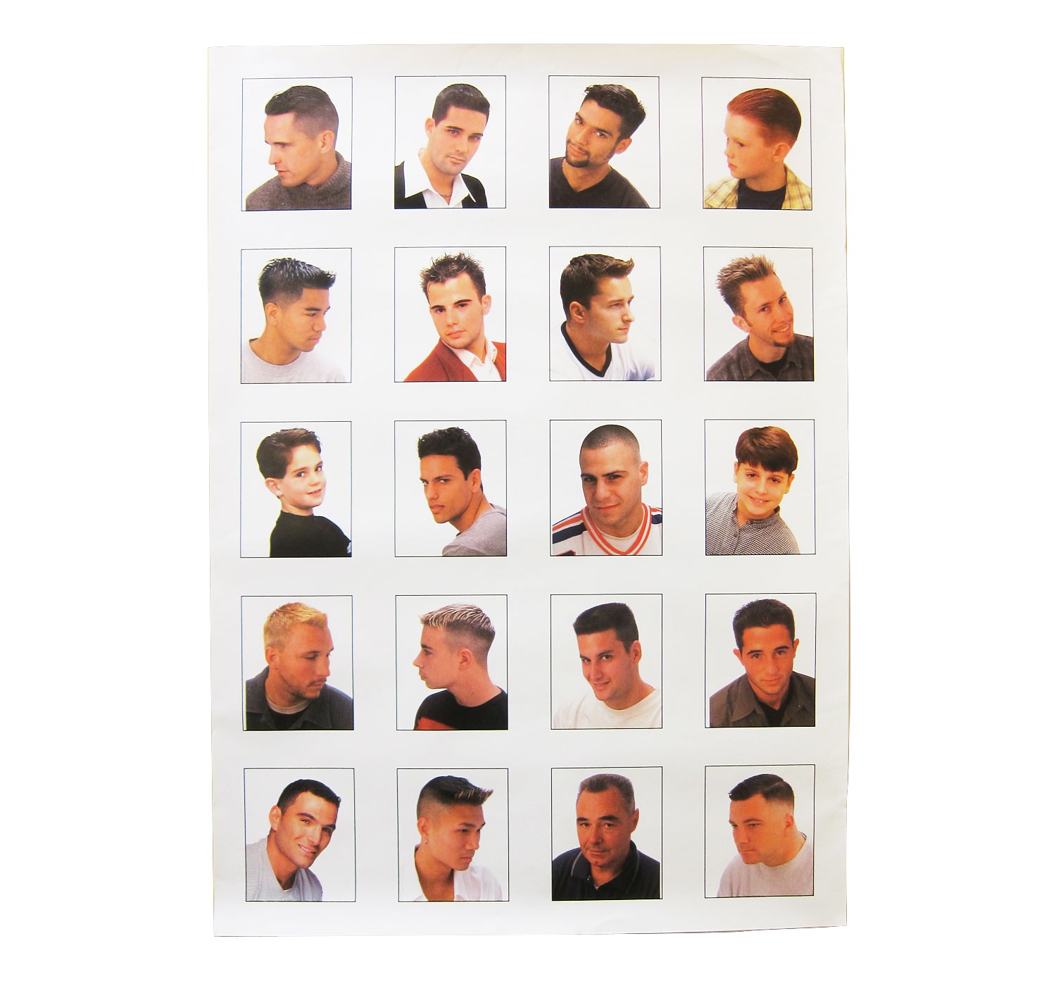 black barber hairstyle guide poster