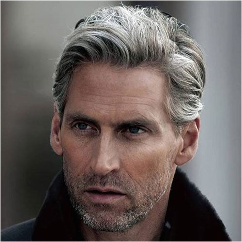 silver grey hair for men