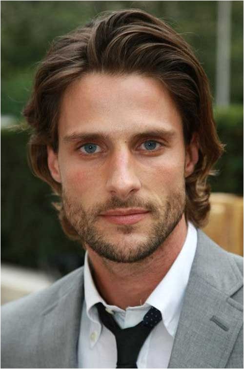 35 mid length hairstyle for men