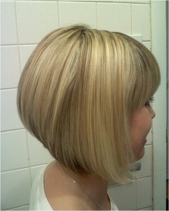 graduated bob haircut fashionable short hair