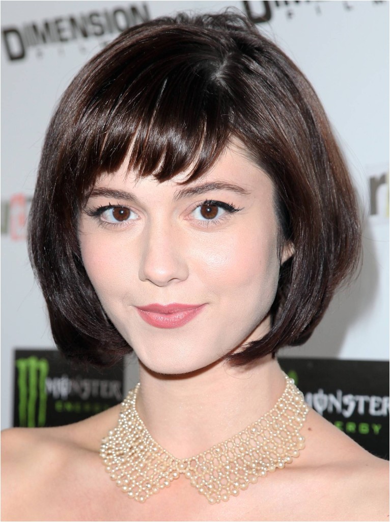short hairstyles with bangs for round faces