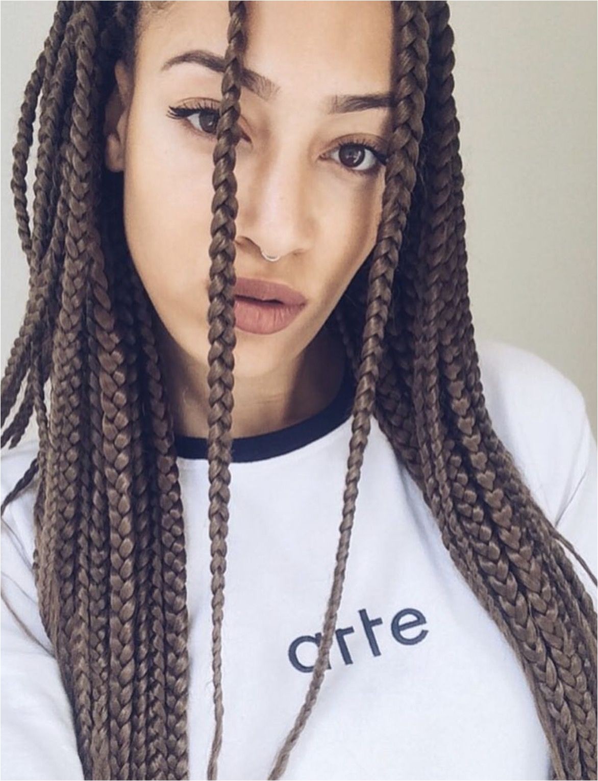 Box braids dark brown Love the color