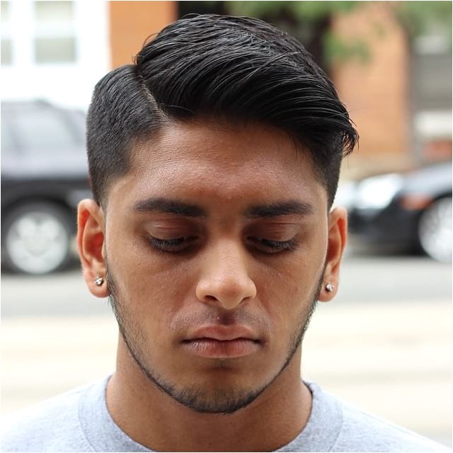 tapered side part haircut