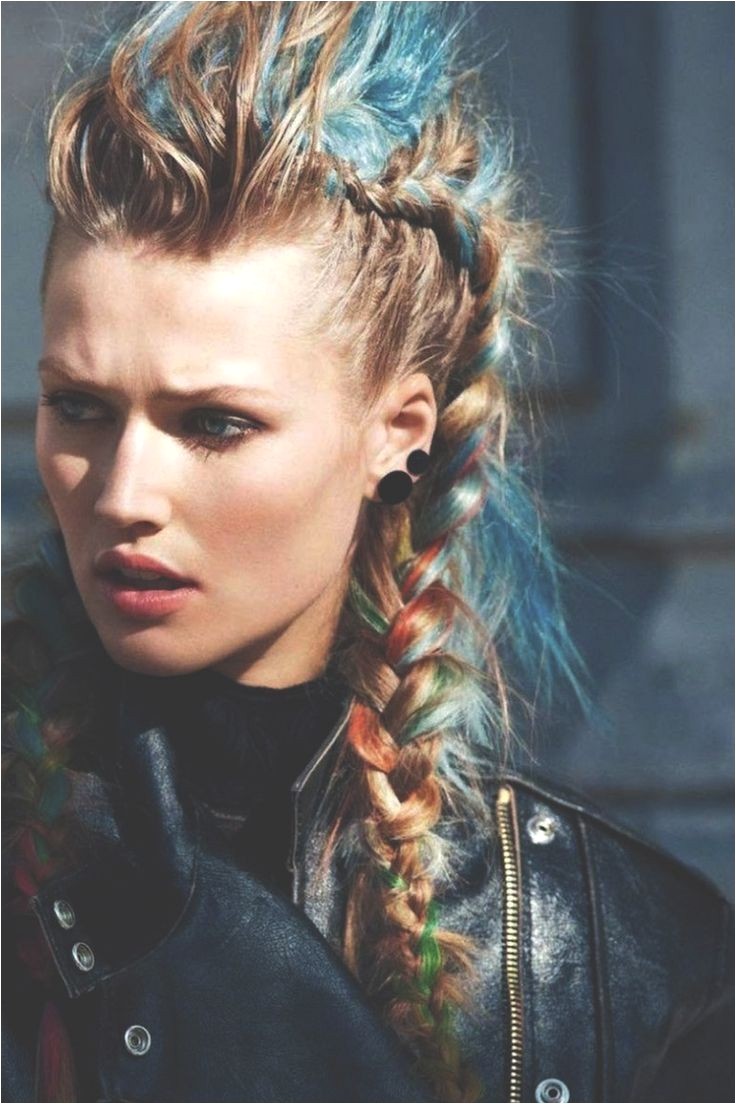 colorful braided punk rocker style