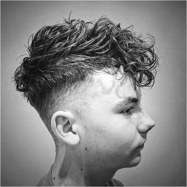 curly fade haircut for men