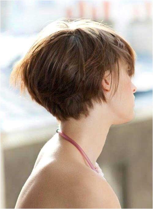 short graduated bob hairstyle with bangs