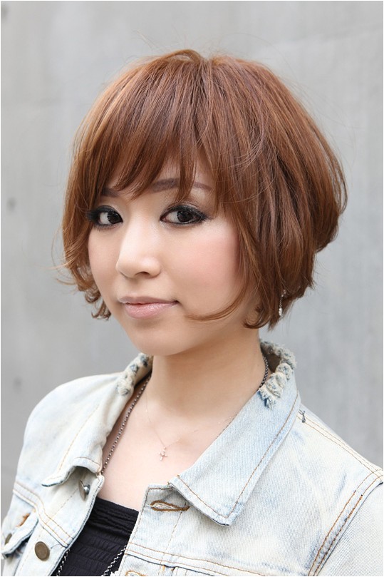 trendy short copper haircut from japan stacked short angled bob